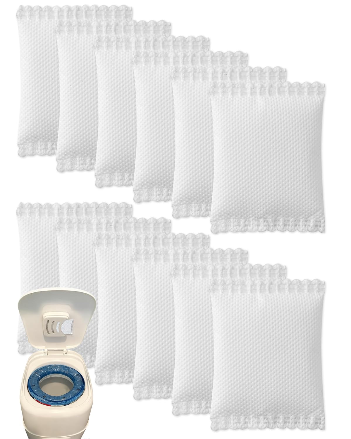 Diaper Pail Deodorizer Odor Absorber Filter Refill Compatible with Diaper Genie Complete Pail, Lavender Scented Diaper Pail Odor Eliminator, 12 Pack