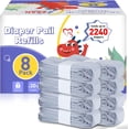 thumbnail image 1 of Diaper Pail Refill Bags 8 Pack Upgraded Odor Control Diaper Disposal Bag Compatible with All Diaper Trash Can, Compact Pail, Pails Diaper Pail Refills, 1 of 4