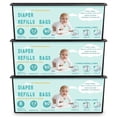 thumbnail image 1 of Diaper Pail Refills Bags with 30 Bags Compatible with Genie Easy Roll Signature and Platinum Diaper Pails, 7-Layer Odor-Barrier Technology-3 Packs, 1 of 4