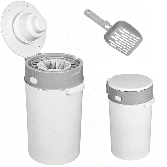 Diaper Pail with Double Odor Lock System, Upgrade Baby Diaper Bin with Double Odor Locking, Compact Design for Nursery