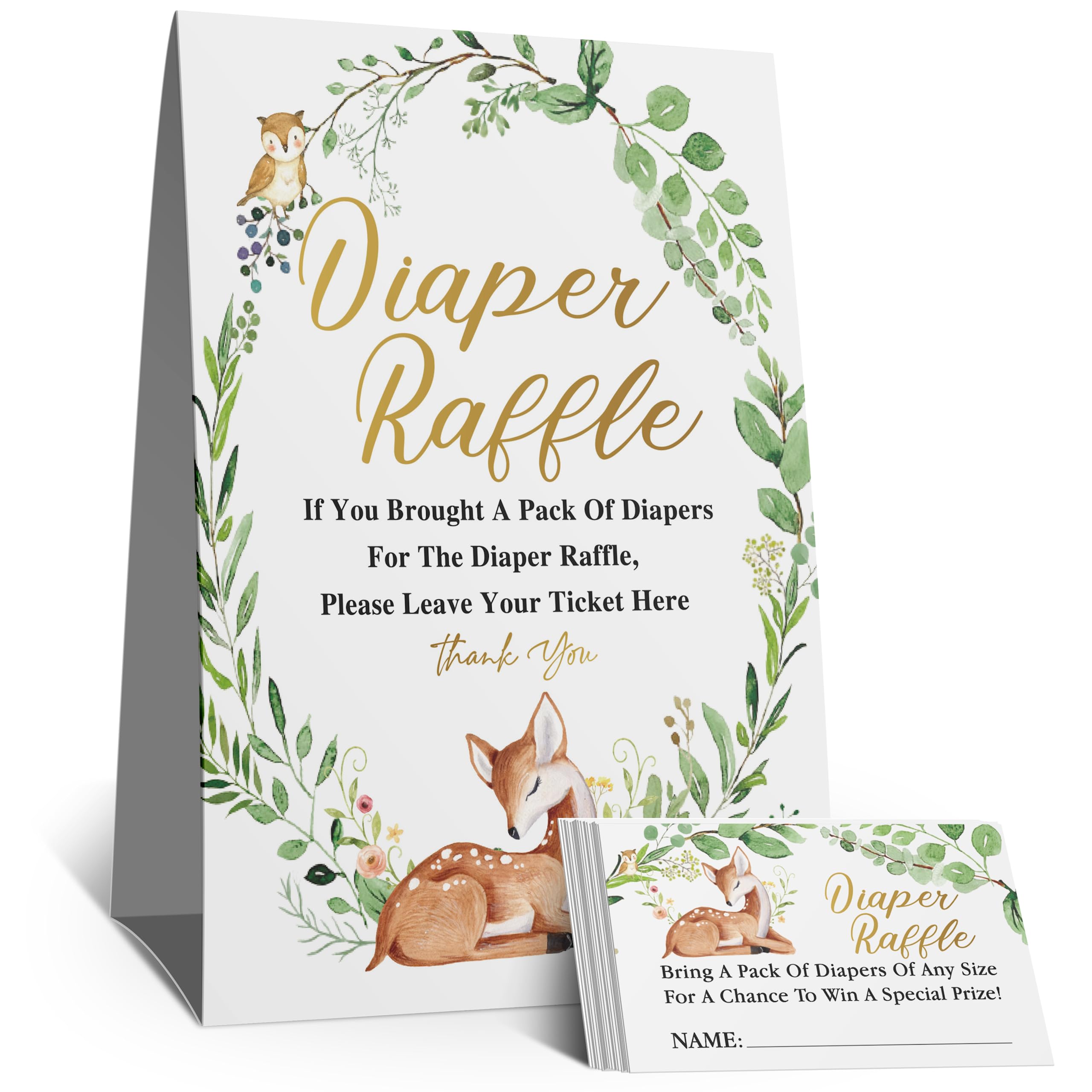 Diaiper Raffle Sign Diaper Raffle Sign, Diaper Raffle Baby Shower Game Decorations Set(1 ...
