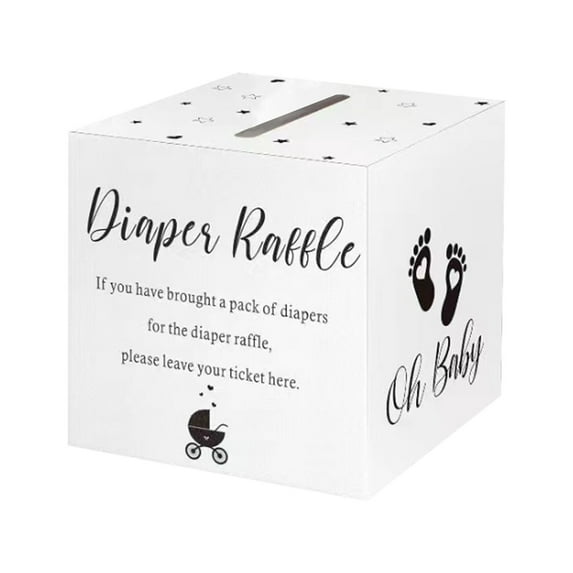 Diaper Raffle Tickets Under $5! Yannianjz babyShower Diaper Raffle Tickets with Box, Gender Reveal Party Game Cards, 50pcs Prediction Cards forbabyShower, Decorative Table Center for Party