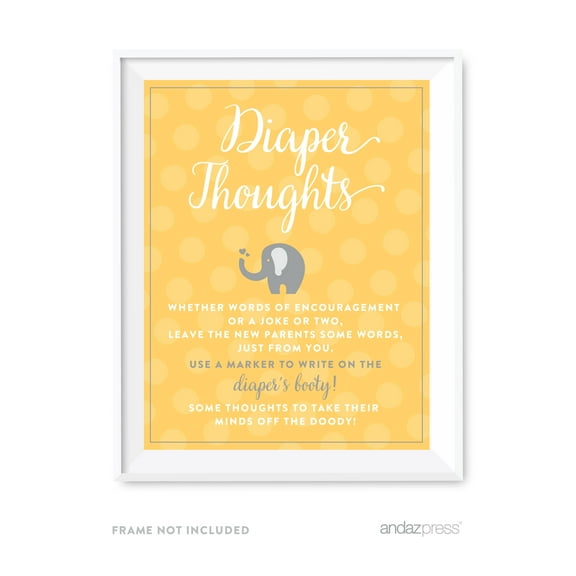 Diaper Thoughts Gender Neutral Elephant Diaper Thoughts Fun Activities