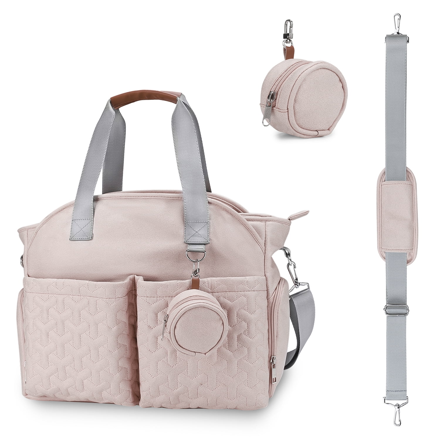Large Nylon Diaper Tote Bag New Crossbody Nappy Stroller Bags Zipper Solid  Color Handbag Shoulder Bag for Mommy Maternity Travel - AliExpress