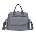 thumbnail image 1 of Diaper bag tote, baby travel bag, multi-functional diaper bag with 3 insulated pockets, wet and dry compartments, large capacity, crossbody travel maternity bag, lightweight shoulder bag (gray), 1 of 6