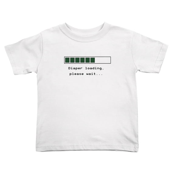 Diaper loading,please wait... Cute Toddler T-Shirts for Boys Girls (White, Youth S)