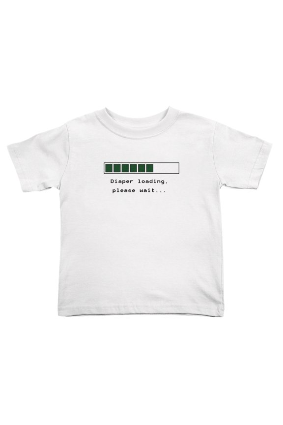Diaper loading,please wait... Cute Toddler T-Shirts for Boys Girls (White, Youth S)