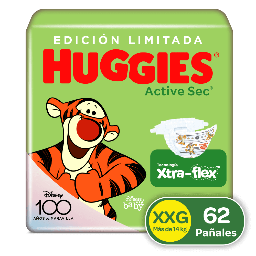 Diapers Huggies Active Sec XXG Step 5 62 ct.