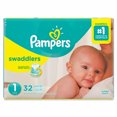 thumbnail image 1 of Diapers Newborn/Size 1 (8-14 lb) 32 Count - Pampers Swaddlers (Pack of 14), 1 of 1