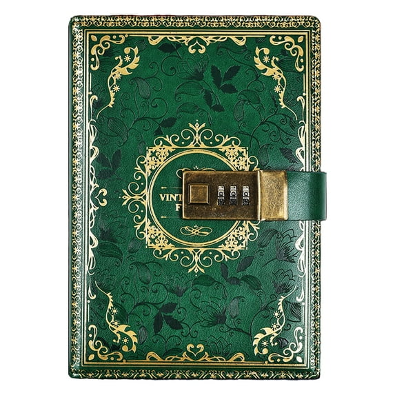 Diary Book Retro Style Notebook with Digital Combination Lock Password Protected Journal Book Diary Planner Organizer for Students