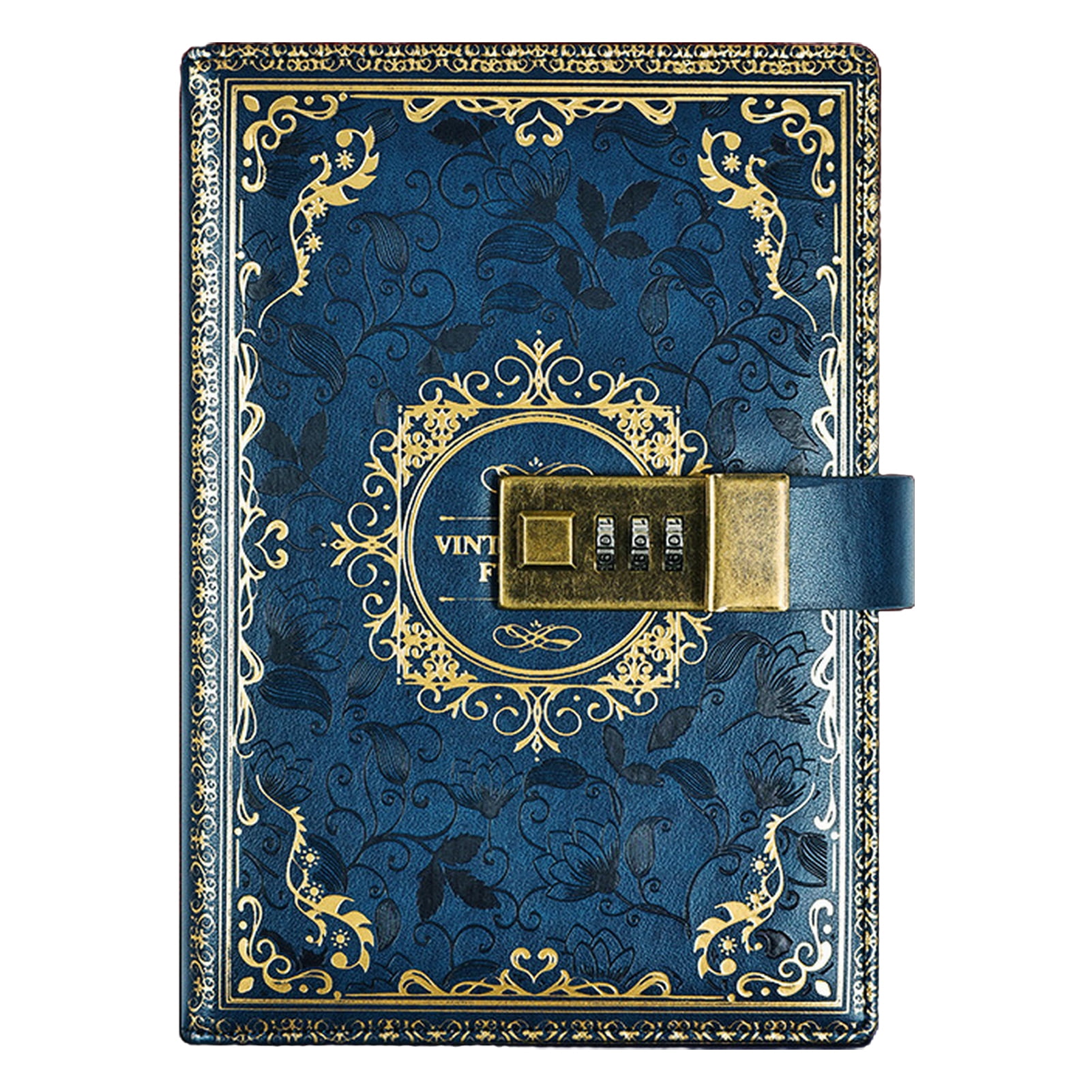 Diary Book Retro Style Notebook with Digital Combination Lock Password ...