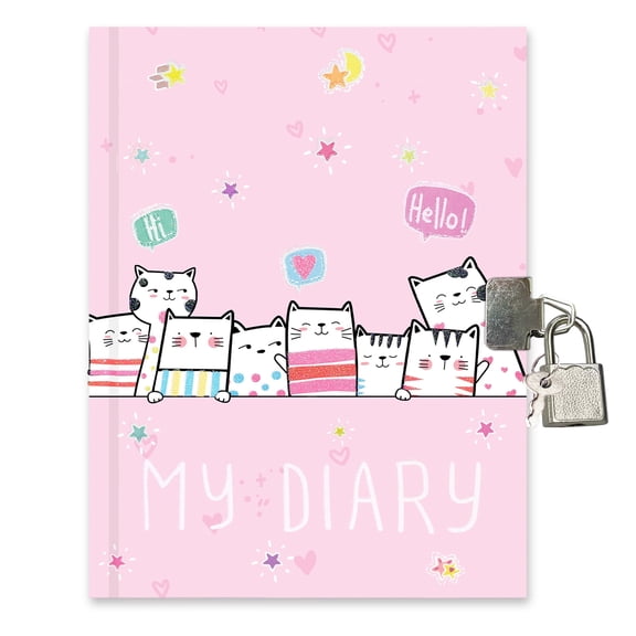 Diary with Lock for Friends, 7x5.3 Inches 160 Lined Pages Butterfly Secret Journal for Students Notebook with Padlock & Keys for Writing Drawing Birthday Gifts