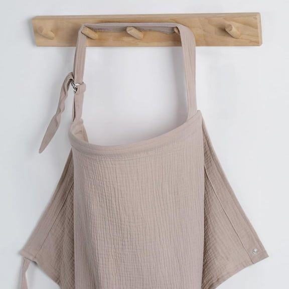 Diary Muslin Nursing Cover for Breastfeeding, Breathable Breastfeeding Cover up with Arch Neckline for Women