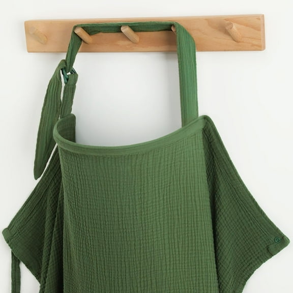 Diary Muslin Nursing Cover for Breastfeeding, Breathable Breastfeeding Cover up with Arch Neckline for Women