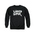 thumbnail image 1 of Diary Of A Wimpy Kid Loded Diper Distressed Logo Unisex Adult Crewneck Sweatshirt, Black, 2X Large, 1 of 1