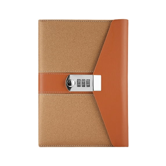 Diary and Lock, 2 in 1 lock diary with combined numeric password, Lock Diary Diary - brown