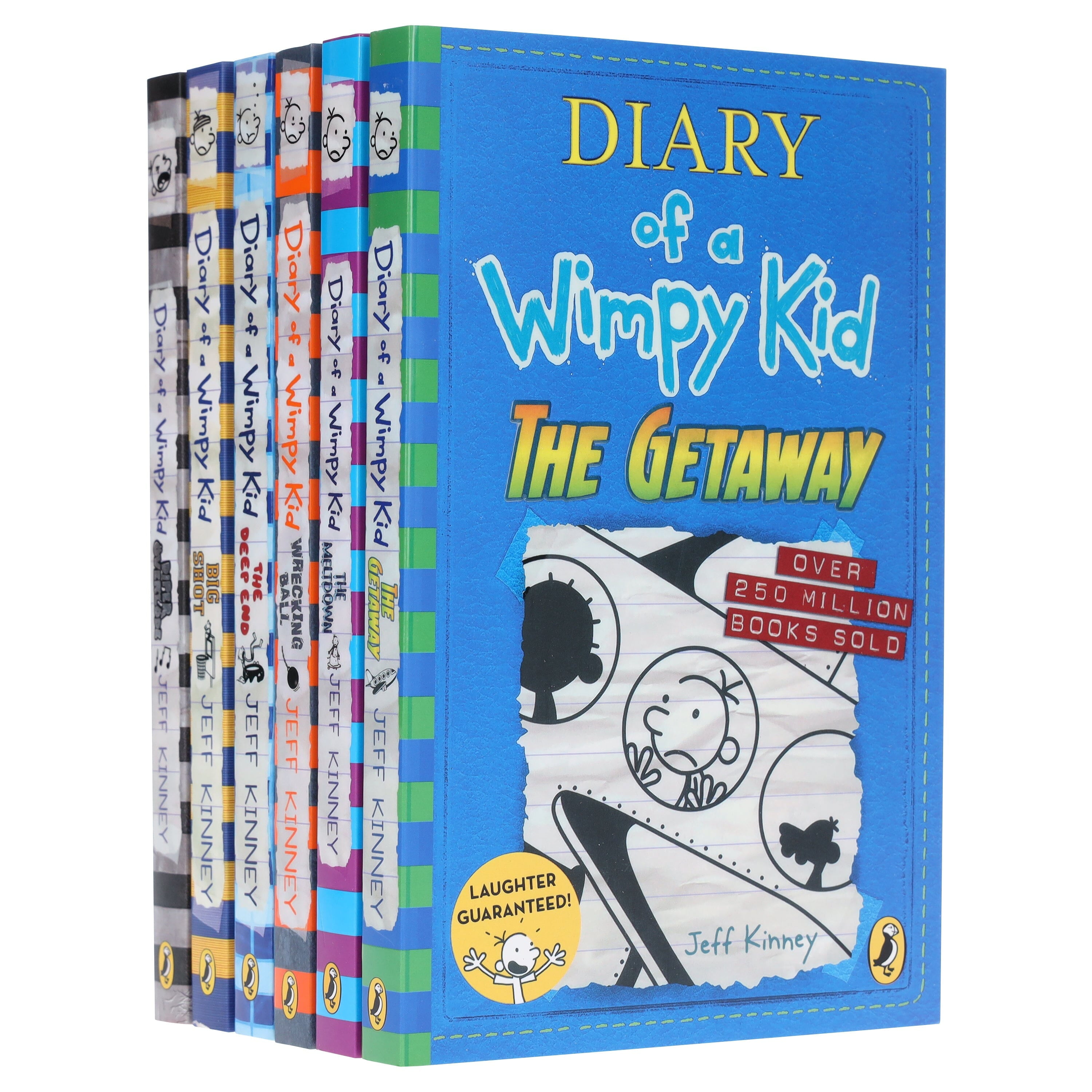 Diary of a Wimpy Kid (12-17) 6 Books by Jeff Kinney - Ages 7+ - Paperback
