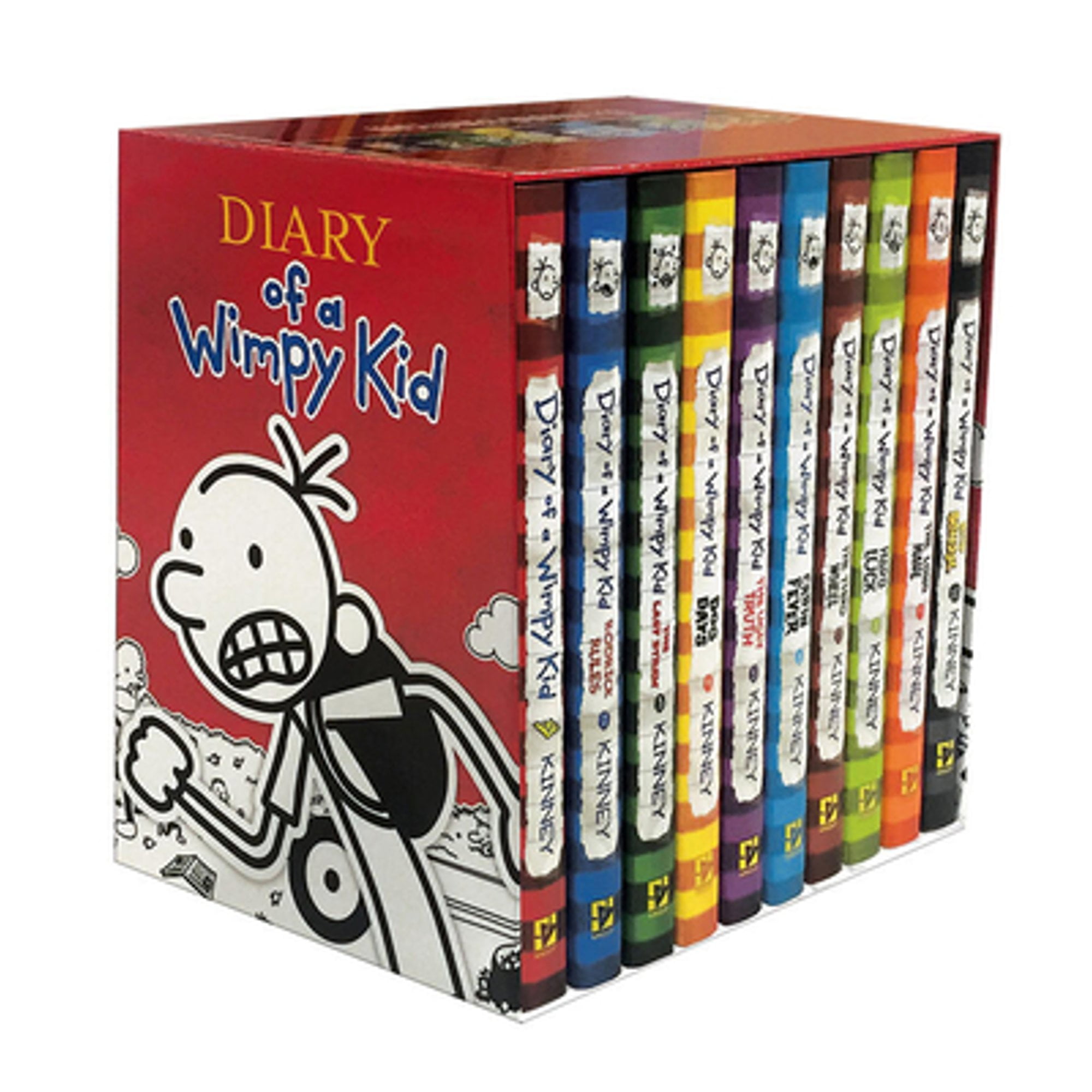 Pre-Owned Diary of a Wimpy Kid Box of Books 1-10 Hardcover Gift Set (Hardcover) by Jeff Kinney