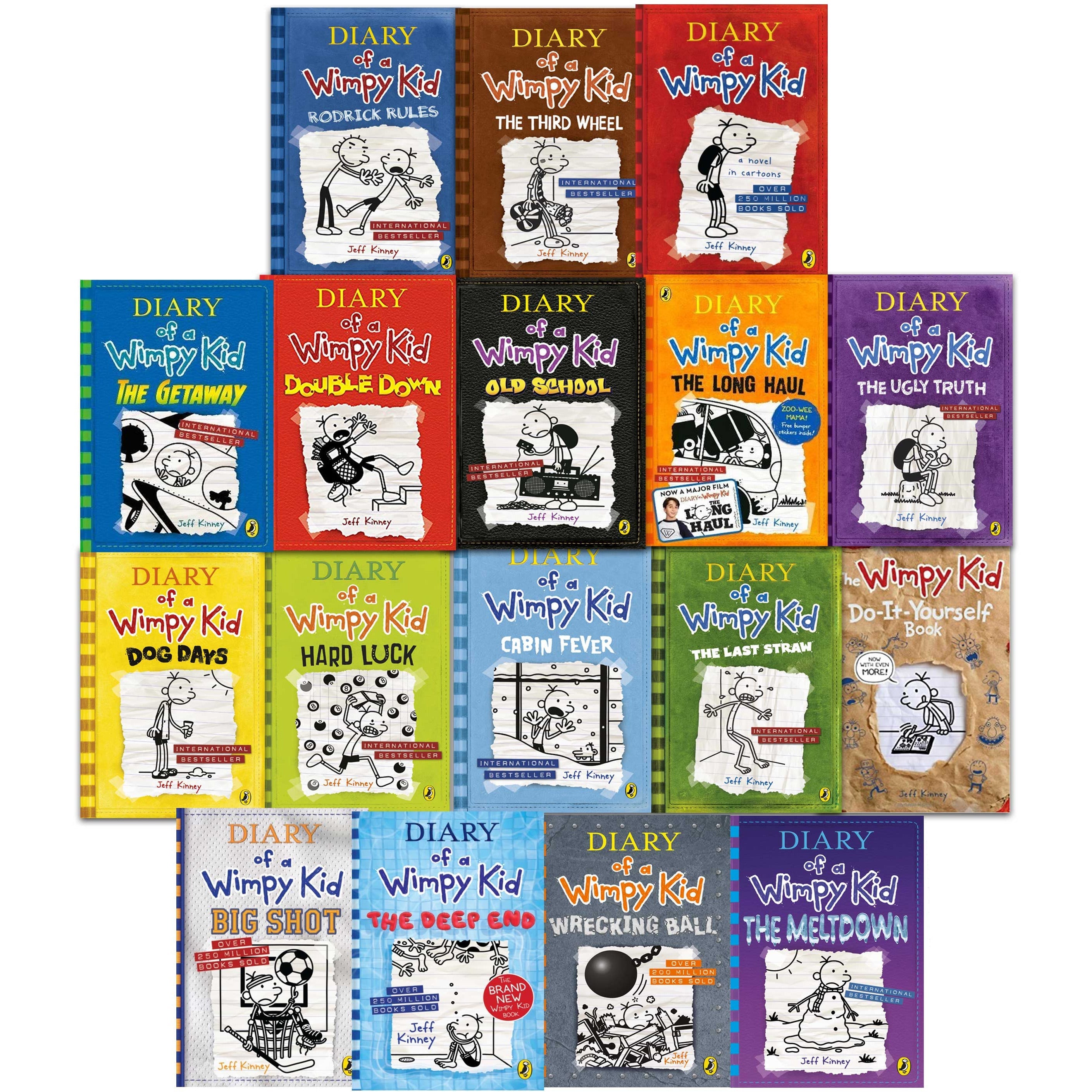 Diary of a Wimpy Kid Collection 17 Books Set by Jeff Kinney Big Shot