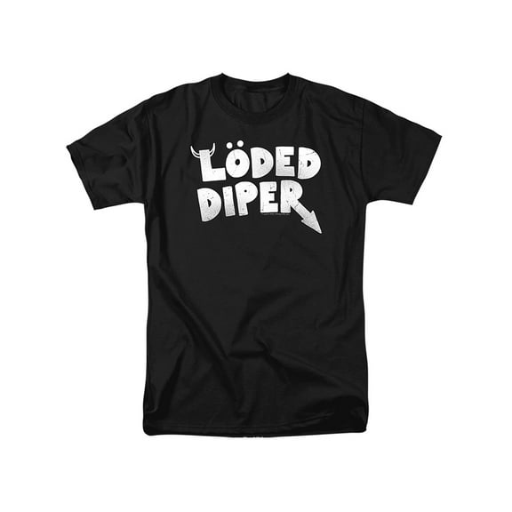 Diary of a Wimpy Kid LÖDED DIPER Distressed Logo Unisex Adult T Shirt (X-Large) Black