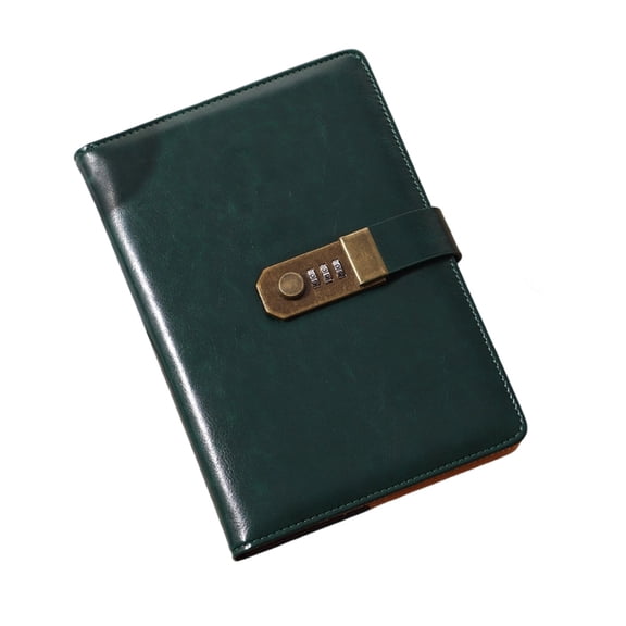 Diary with Lock A5 PU Leather Journal with Lock Vintage Locks Journal Password Notebook Locks Diary Planner Organizer for Men Women Single