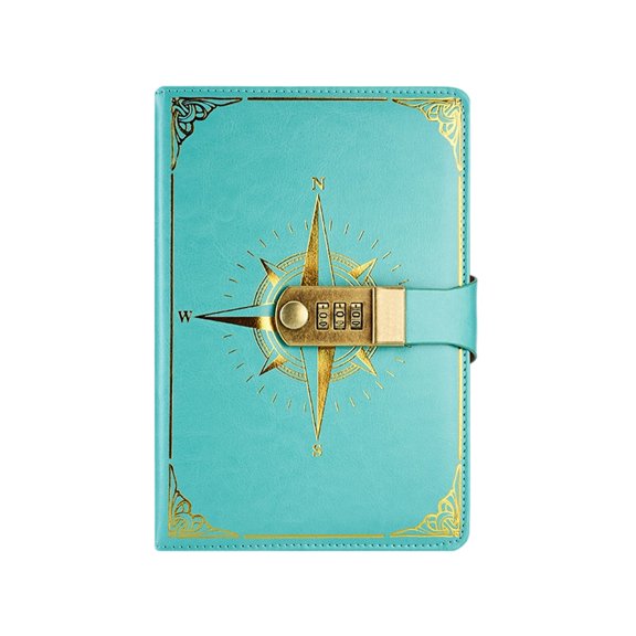 Diary with Lock, Lock Diary Combination Personal Constellation, Waterproof Journal for Gifts Presents Mint Green