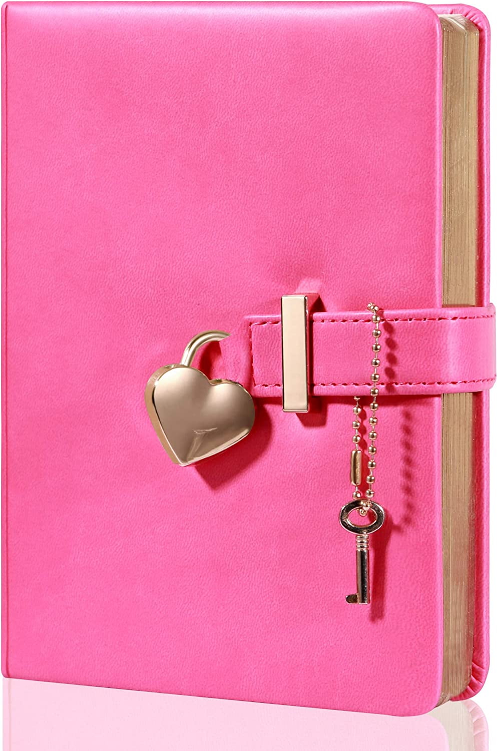 Diary with Lock and Key.Heartshaped Combination Lock .Lock Journal for Girls.Leather Jounal