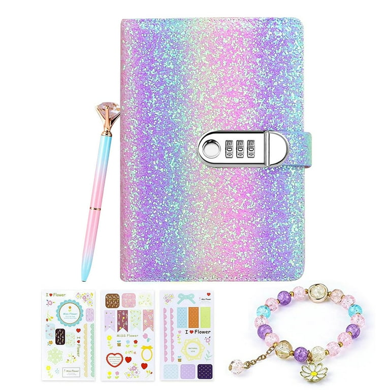 Diary with Lock, Gift for Girls Toys Ages 8-11, Kids Journal for