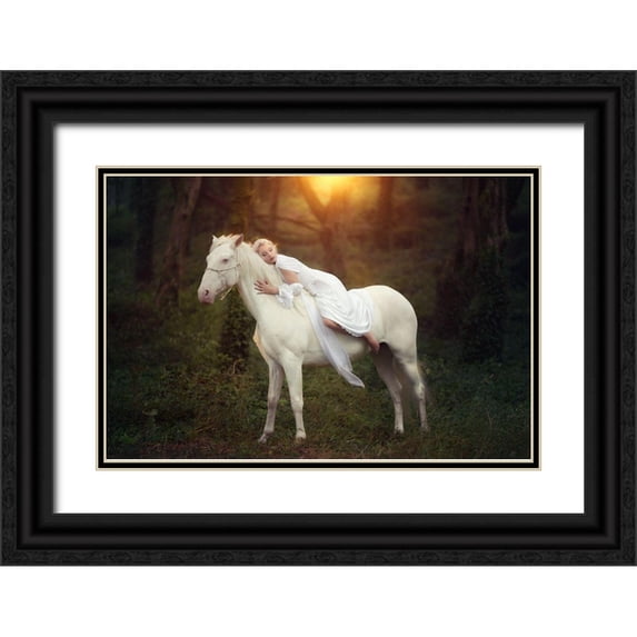 Dias, Paulo 24x17 Black Ornate Wood Framed with Double Matting Museum Art Print Titled - Emotional