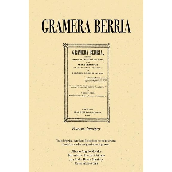 Gramera Berria Diaspora Volume 13 Basque Edition Paperback 1987760581 9781987760583 Franois Jaurguy