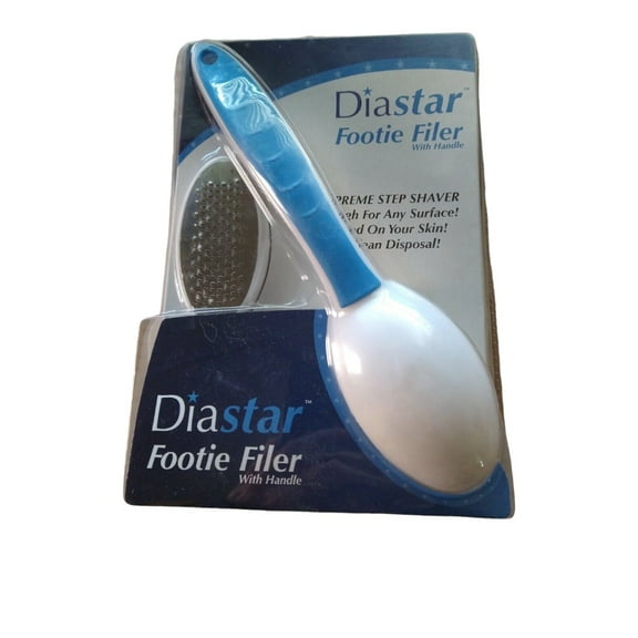 Diastar Footie Filer with Handle Foot Filer with Handle Carefully Removes Damaged, Dead Skin!