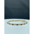 thumbnail image 1 of Diastar Jewels 14K Yellow Gold Finish Oval Cut Blue Cubic Zirconia Women's Tennis Bracelet, 1 of 4