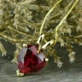 thumbnail image 1 of Diastar Jewels 2Ct Lab Created Red Ruby Heart Shape Pendant Necklaces 14K Yellow Gold Plated, 1 of 3