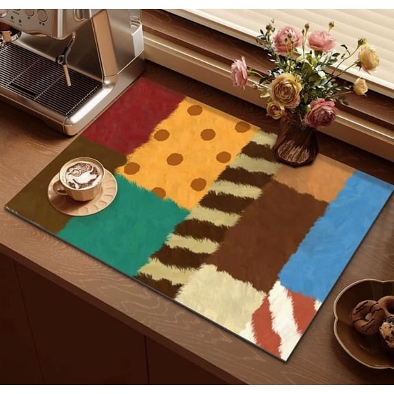 Diatom Mud Anti-Slip Mat - Shock-Proof Water-Absorbent Coaster for Kitchen Appliances