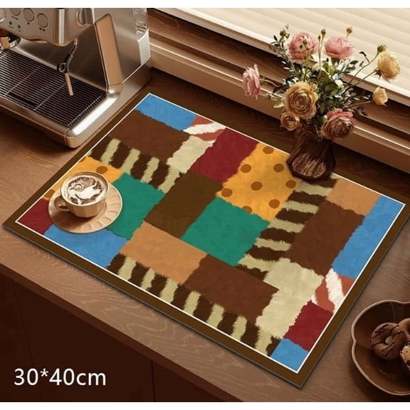 Diatom Mud Anti-Slip Mat - Shock-Proof Water-Absorbent Coaster for Kitchen Appliances