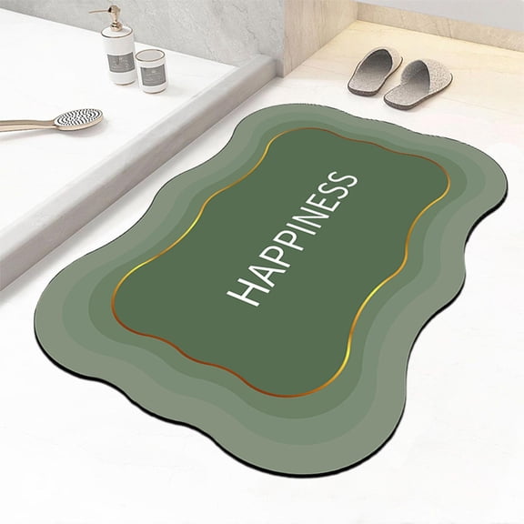 Diatom Mud Bath Mat Super Absorbent Quick Dry Non Slip Bathroom Floor Mat Water Absorbing Entrance Rug for Shower Toilet Tub Kitchen Laundry Room