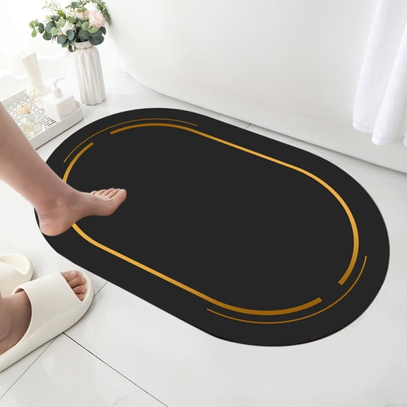 Diatom Mud Bathroom Floor Mats, Quickly Absorbs Water And Dries Quickly, Firmly Wraps Edges, Non-Slip, Soft And Warm, Super Absorbent, Good Material, Multi Purpose Use