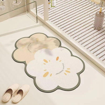 Diatom Mud Bathroom Mat Kitchen Rug Doormat Entrance Carpet Bathmat Rugs Absorbent Floor Natural Rubber Quick-Drying Non-Slip for Home Kitchen Bathroom Toilet A2