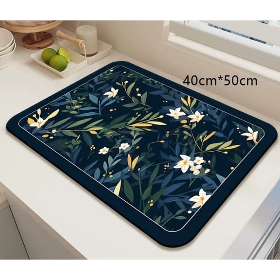 Diatom Mud Kitchen Countertop Mat Waterproof Anti-Slip Heat Insulation Dry Mat for Dish Rack Cutting Board Coffee Maker Slow Cooker