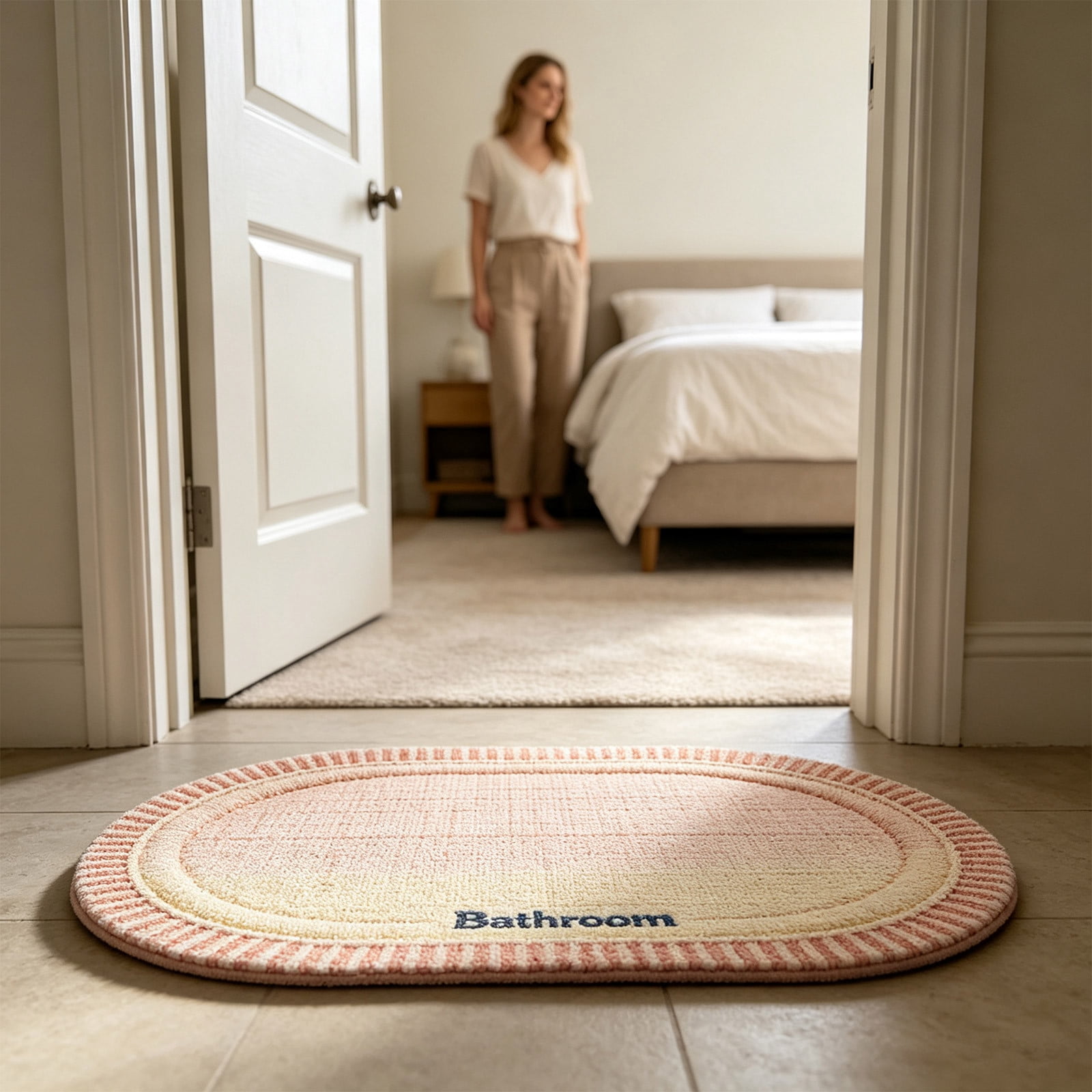 Diatomaceous Bath Mat Gradient Color Quick Dry Rug, Super Absorbent ...
