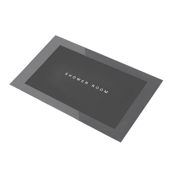 Diatomaceous Bath Rug, Super Absorbent Shower Mat, Non Slip Washable Rubber Backing Floor Mat for Bathroom, Quick Drying, Durable, Easy Clean, 16x24 Inch Modern Square Design