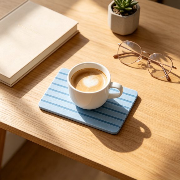 Diatomaceous Earth Absorbent Coaster for Mugs and Cups, Heat Resistant Non-Slip Table Mat, Cute Animal Pattern