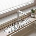 thumbnail image 1 of Diatomaceous Earth Absorbent Mat for Kitchen and Bathroom Sinks,Splash Guard Drip Tray, Non-Slip Waterproof Countertop Protector Pad for Faucet, Quick-Dry Anti-Slip Sink Mat for Washbasin and Counter, 1 of 6