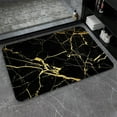thumbnail image 1 of Diatomaceous Earth Bath Mat 16x24 Inch Black Gold Marble NonSlip Super Absorbent Fast Drying EcoFriendly Easy Clean Mat for Bathroom Kitchen Door Luxurious Marble Finish, 1 of 6