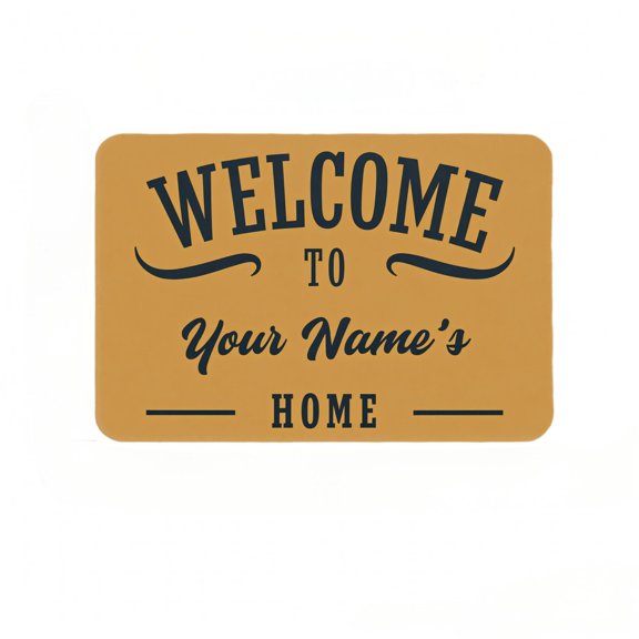 Diatomaceous Earth Bath Mat 36 x 24 Inch, Custom Welcome To Your Name's Home Personalized Stone Bath Rug