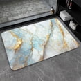 thumbnail image 1 of Diatomaceous Earth Bath Mat,Blue, White and Gold Marble Non-Slip Volume Super Absorbent Fast Drying for Bathroom Kitchen Door mat,Eco-Friendly Easy to Clean 20×31Inch (50 * 80cm), 1 of 6