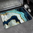 thumbnail image 1 of Diatomaceous Earth Bath Mat,Blue and White Gold line marbleSoft Wrinkle Free Bathroom Floor Rugs Non-Slip Volume Super Absorbent Fast Drying for Bathroom Kitchen Door mat (40cm×60cm), 1 of 6