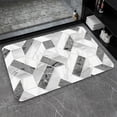 thumbnail image 1 of Diatomaceous Earth Bath Mat,Modern Minimalist Geometric Marble Non-Slip Volume Super Absorbent Fast Drying Eco-Friendly Easy to Clean for Bathroom Kitchen Door mat 16×24Inch (40 * 60cm), 1 of 6