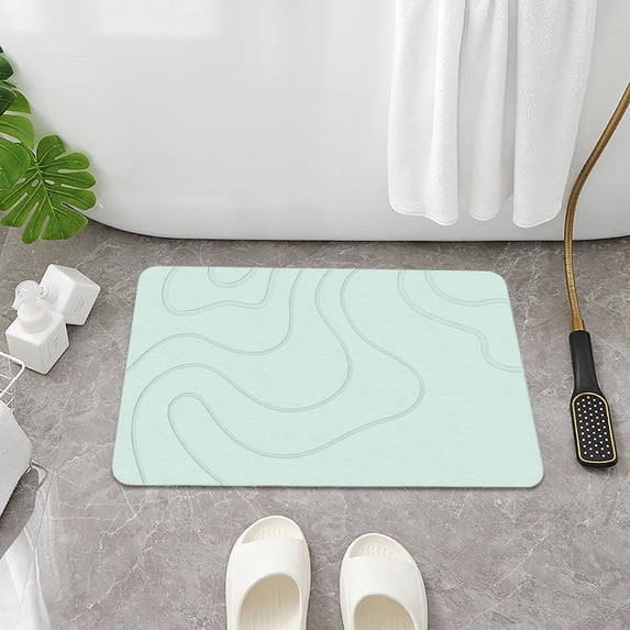 Diatomaceous Earth Bath Mat Quick Drying Non Slip Absorbent Stone Shower Mat for Bathroom Floor (19.69x31.5 Inch)