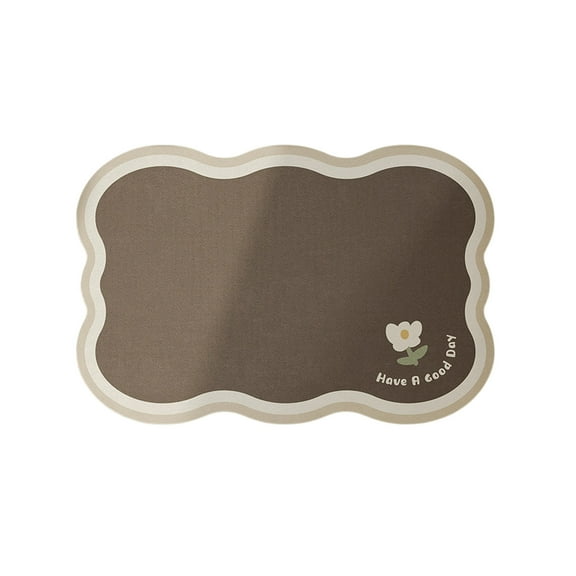 Diatomaceous Earth Bath Mat Rugs Super Absorbent Diatomite Stone Bath Mat Non Slip Quick Dry Thin Bathroom Mat Fit Under Door, Floor Rugs in Front of Bathtub, Shower Room